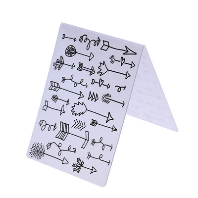 

Arrow Love Heart Plastic Embossing Template Scrapbooking Album DIY Craft