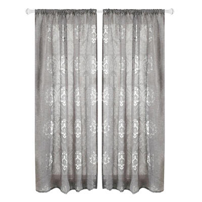 

Totem Cut Flower Bubble Print Window Blinds Drapes Half Blackout Curtains