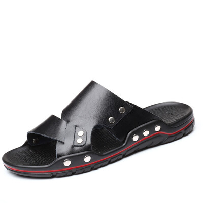 

Sandals men 2019 new summer mens shoes waterproof leather sandals mens casual beach shoes anti-slip sandals&slippers mens tide