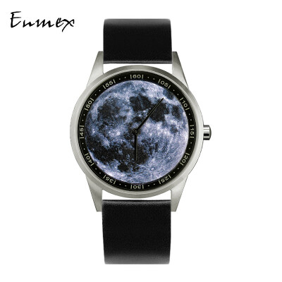 

Enmex Creative Concept Watch Stereo Moon Surface fine steel Shell Waterproof Watch