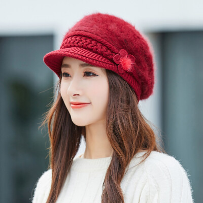 

Tailored Women Winter Warm Floral Cap Beret Baggy Knit Crochet Beanie Hat Ski Cap