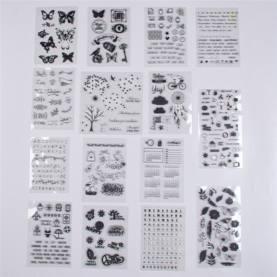 

PH PANDAHALL 1 Set Clear Stamps Silicone Transparent Stamp Seal for Cards Making DIY Scrapbooking
