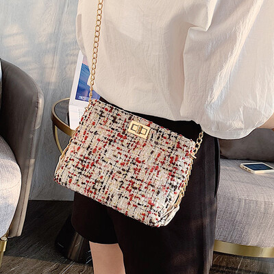 

Womens bag 2019 new wild gas chain bag net red packet wool bucket bag high-grade ins messenger bag