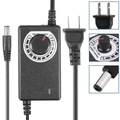 

AC to DC Adapter 3-12V 2A Adjustable Power Supply Motor Speed Controller