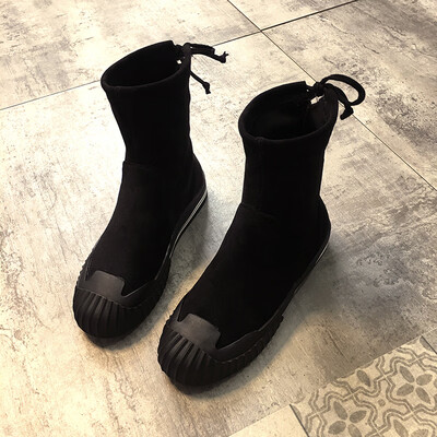 

Leisure Joker Martins Womens English Style in Autumn Europe&the United States flat-bottomed elastic socks boots in the tube s