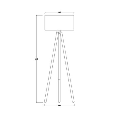 

Creative Warm Round Wood Vertical Tripod Floor Lamp with Light Source