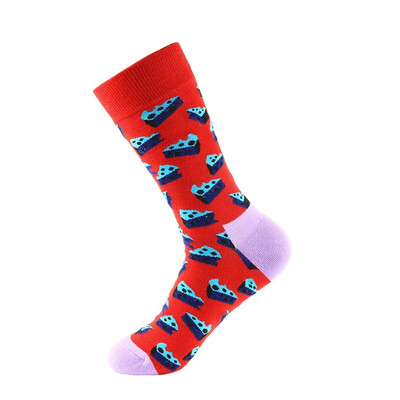 

Women Socks Funny Cute Cartoon Fruits cat Egg Cookie Donuts Food Happy Japanese Harajuku skateboard Socks