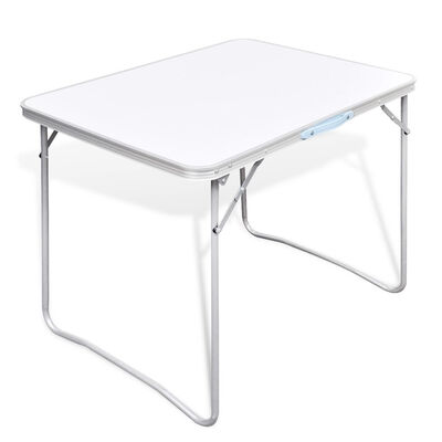 

Foldable Camping Table with Metal Frame 315"x236