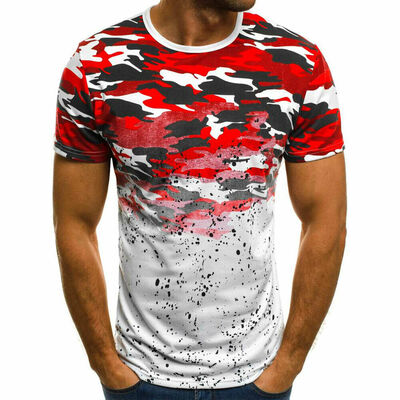 

Mens Short Sleeve T Shirt Slim Fit Casual Blouse Tops Summer Clothing Muscle