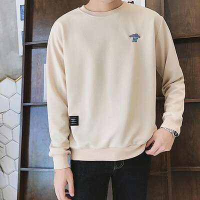 

Spring&Autumn Mens T-Shirt T-Shirt Casual T-Shirt Strap Thin Print Long-Sleeve Sweater Men