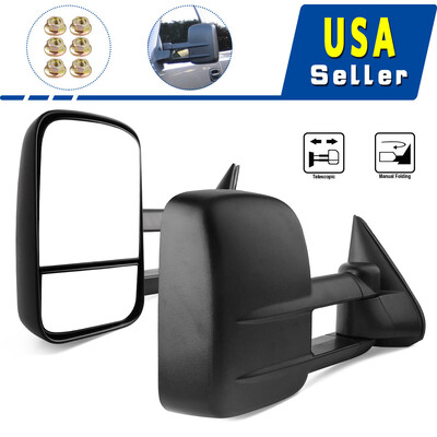 

Manual Tow Mirrors Pair for 99-06 Chevy Silverado Sierra Truck 1500 2500 3500