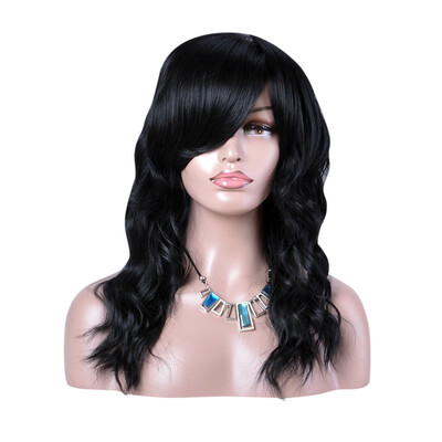 

Long Side Bang Layered Fluffy Natural Wavy Synthetic Wig