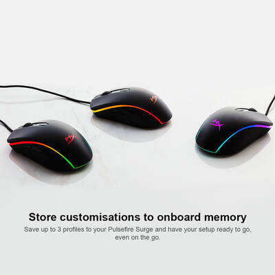 

Kingston HyperX Pulsefire Surge RGB Gaming Mouse Pixart 3389 Sensor Wired Mouse 16000DPI for Laptop PC