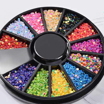 

Toponeto Diamonds Dazzling Tips Nail Sticker Sequins Colorful Nail Art Decoration