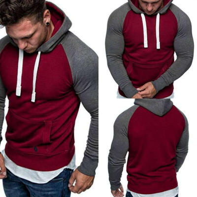 

Mens Winter Slim Hoodies Warm Hooded Sweatshirt Coat Outerwear Sweater