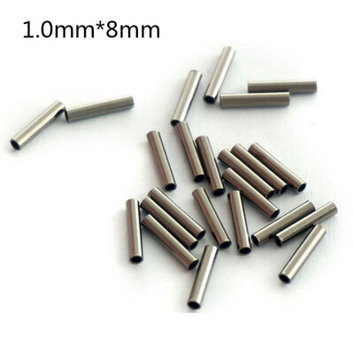 

100pcs Tackle Hook Line Tube Grips Copper Clamp Tier Crimp Sleeve Fly Fishing