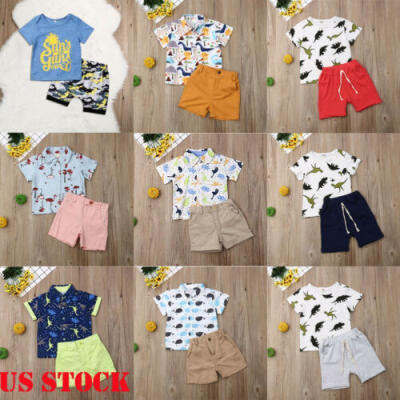 

New Toddler Kids Baby Boy Clothes Boys Outfits Sets Short T-Shirt Pants Tops