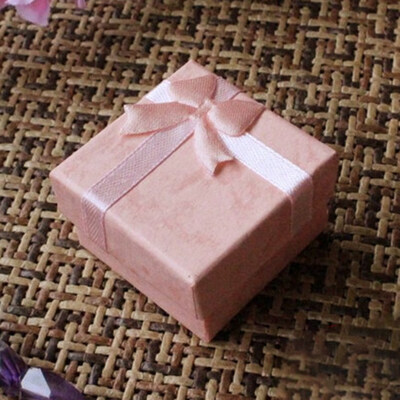 

24 P cs Ring Earring Jewelry Display Gift Box Bow knot Square Case