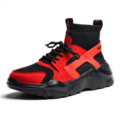 

High-top mens shoes Korean version of the trend to help sports shoes wild casual socks shoes autumn hip-hop Gaobang tide shoes