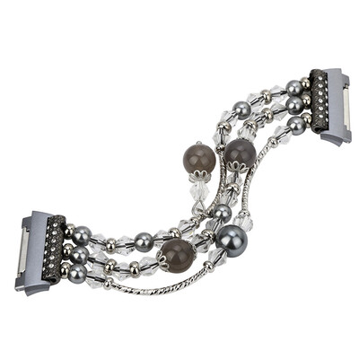 

〖Follure〗Fashion Sports Beaded Bracelet Strap Band For Fitbit Ionic BK