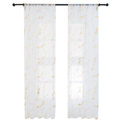 

Sheer Curtains Marble Print Window Screen Curtains for Living Room Window Patio Door 1 Panel 40"x79
