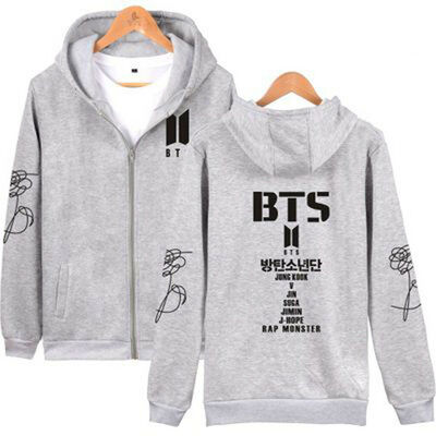 

Love Yourself KPOP BTS Bangtan Boys Sweatshirt Zip Hoodie Pocket Jacket Unisex