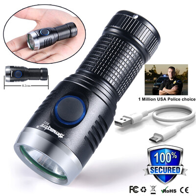 

Saidsome Mini Pocket USB Rechargeable XPE Tactical Military LED Flashlight Torch Lamp flashlight lamp