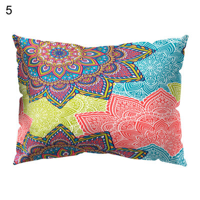 

Ethnic Style Polyester Peach Skin Pillow Case Sofa Waist Throw Cushion Cover