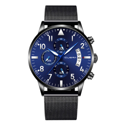 

Gobestart Men Stainless Steel Luxury Military Analog Sport Quartz Mens Wrist Watch
