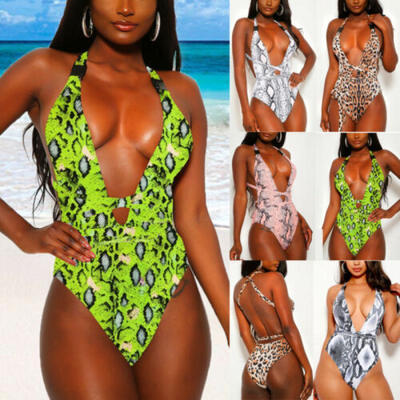 

Womens One-Piece Swimsuit Bandage Bikini Push-up Padded Bra Bathing Swimwear USA