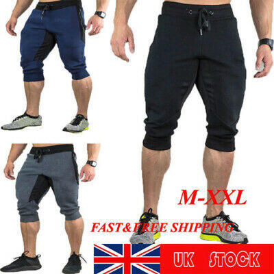 

UK Summer Mens Pants 34 Length Trousers Outdoor Work Sports Casual Short Pants
