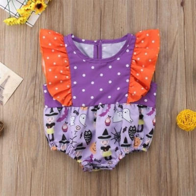 

New Halloween Newborn Kids Baby Girls Sister Matching Jumpsuit Romper Dress Outfit
