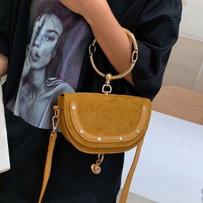 

Popular female bag 2019 new wild foreign gas handbag ins fashion net red shoulder texture matte Messenger bag