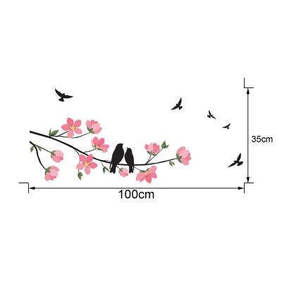 

Flower Birds Tree Living Room Wall Sticker Decal Girl Art Bedroom Decor 57100cm