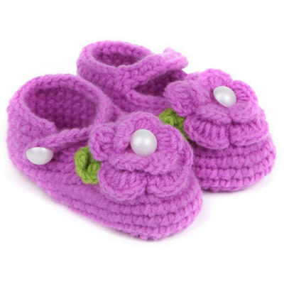 

Handmade Newborn by Infant Boys Girls Crochet Knit Toddler Shoes