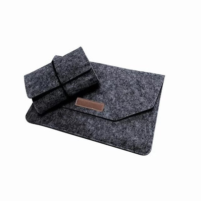 

Luxury Wool Felt Notebook Adapter Power Bag For Macbook Pro Retina 13 15 Laptop Sleeve Handle Case For Macbook Air 11 12 13