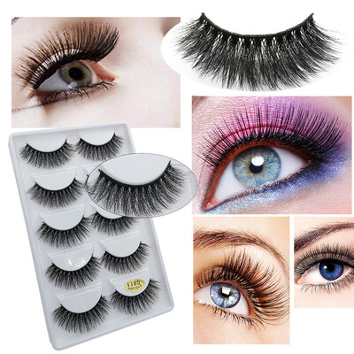 

〖Follure〗Luxury 5Paire 3D False Lashes Fluffy Strip Eyelashes Long Natural Party Makeup