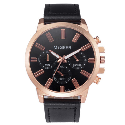 

Gobestart MIGEER High-End Fashion Mens Stainless Steel Watch Analog Alloy Quartz Watch