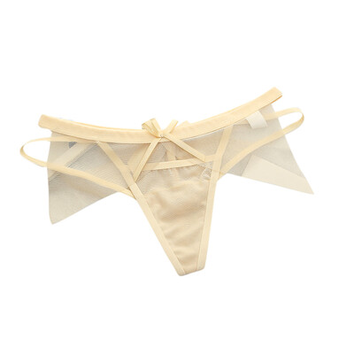 

Toponeto Women Sexy G-string Thongs Panties Mesh Hollow Bow Briefs Lingerie Underwear