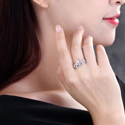 

Round White Simulated Diamond Ring Engagement Wedding Jewelry for Women