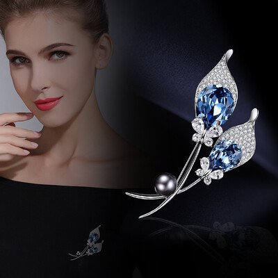 

European&American jewelry elegant flower brooch pin brooch coat sweater coat accessories cardigan sweater wild