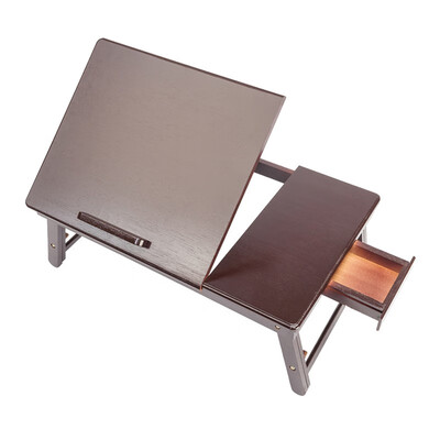 

Lap Desk Wood Folding Tray Table Drawer Breakfast Bed Food Laptop TV Notebook