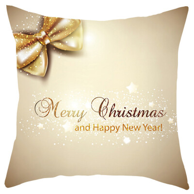 

Siaonvr Merry Christmas Short Plush Pillowcase Sofa Pad Set Home Decoration 18x18 Inch