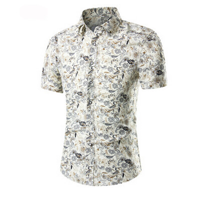 

Luxury Mens Summer Slim Fit Shirt Short Sleeve Stylish Formal Casual Shirt Tops