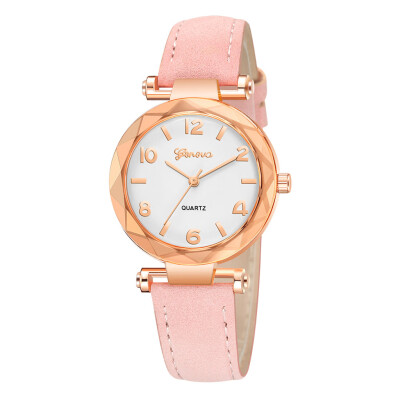 

Hot Sale Women Watches Roman Numerals Dial Ladies Quartz Wristwatch Irregular Casual Leather Strap Fashion Geneva Clock Female 5