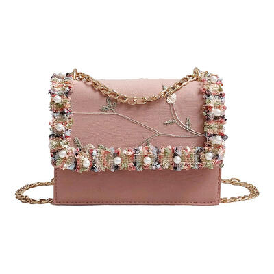 

Sweet Women Flowers PU Leather Lady Hasp Flap Chain Shoulder Messenger Bags