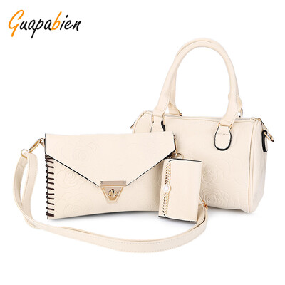 

Guapabien 3pcs Boston Tote Shoulder Bags Card Holder Bag for Women