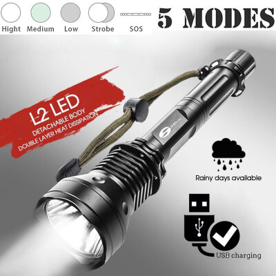 

Saidsome Detachable XM-L2 USB LED 18650 Rechargeable Battery Flashlight Torch flashlight lamp