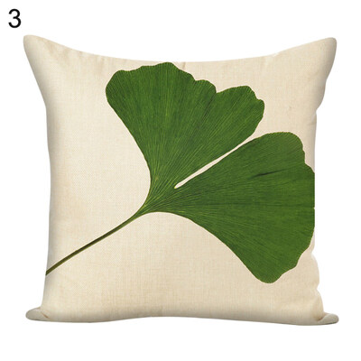 

45x45cm Green Leaf Square Throw Pillow Case Cushion Cover Sofa Bed Car Decor