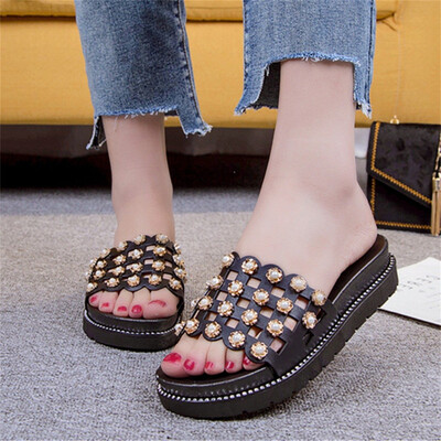 

Rose Women Shoes Hollow Out Sandals Summer Fashion Leisure Sliders Med Slipper